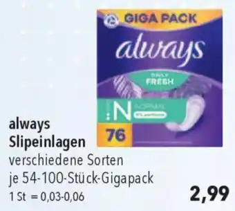 CITTI Markt always Slipeinlagen Angebot