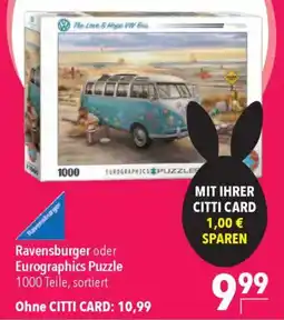 CITTI Markt Ravensburger oder Eurographics Puzzle Angebot