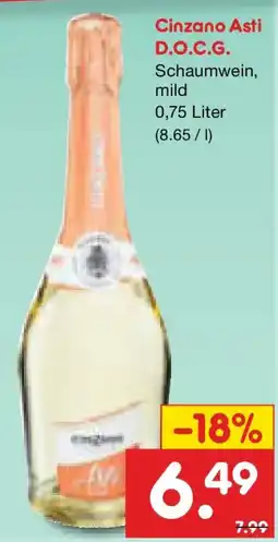 Netto Marken-Discount Cinzano Asti D.O.C.G. Schaumwein, mild Angebot