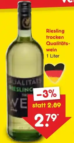 Netto Marken-Discount Riesling trocken Qualitätswein Angebot