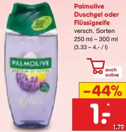 Netto Marken-Discount Palmolive Duschgel oder Flüssigseife Angebot
