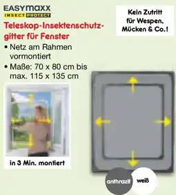 Netto Marken-Discount EASYMAXX Teleskop-Insektenschutzgitter für Fenster Angebot