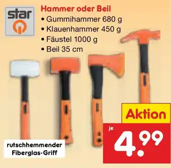 Netto Marken-Discount star Hammer oder Beil Angebot