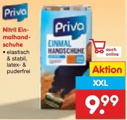 Netto Marken-Discount Priva Nitril Einmal handschuhe Angebot