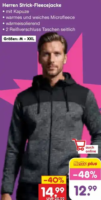 Netto Marken-Discount Herren Strick-Fleecejacke Angebot