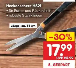Netto Marken-Discount FISKARS Heckenschere HS21 Angebot