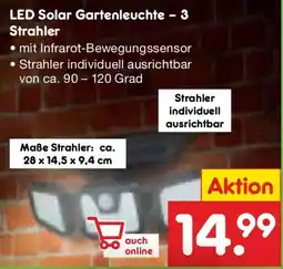 Netto Marken-Discount LED Solar Gartenleuchte - 3 Strahler Angebot