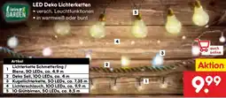 Netto Marken-Discount Living & GARDEN LED Deko Lichterketten Angebot