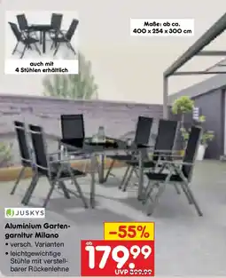 Netto Marken-Discount JUSKYS Aluminium Garten garnitur Milano Angebot