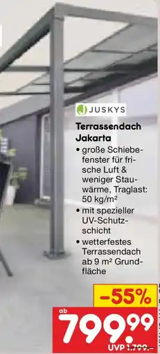 Netto Marken-Discount JJUSKYS Terrassendach Jakarta Angebot