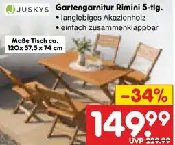 Netto Marken-Discount JJUSKYS Gartengarnitur Rimini 5-tlg. Angebot