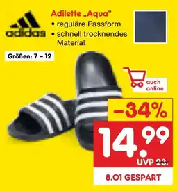 Netto Marken-Discount Adidas Adilette „Aqua“ Angebot
