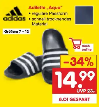 Netto Marken-Discount Adidas Adilette „Aqua“ Angebot