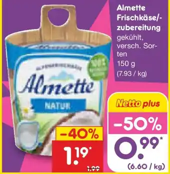 Netto Marken-Discount Almette Frischkäse/- zubereitung Angebot
