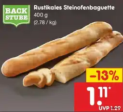 Netto Marken-Discount BACK STUBE Rustikales Steinofenbaguette Angebot
