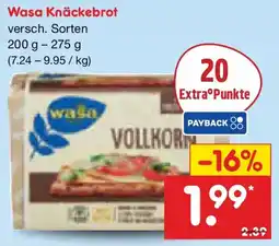 Netto Marken-Discount Wasa Knäckebrot Angebot