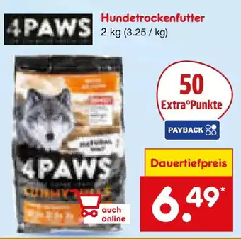 Netto Marken-Discount 4PAWS Hundetrockenfutter Angebot