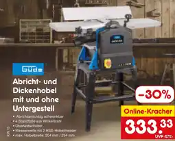 Netto Marken-Discount Güde Abricht- und Dickenhobel mit und ohne Untergestell Angebot