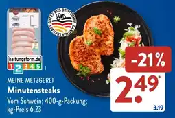 Aldi Süd MEINE METZGEREI Minutensteaks Angebot