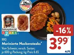 Aldi Süd BBQ Marinierte Nackensteaks Angebot