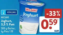 Aldi Süd MILSANI) Joghurt, 3,5% Fett Angebot