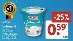 Aldi Süd MILSANI Schmand Angebot