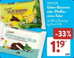 Aldi Süd CHOCEUR Gelee-Bananen oder Pfefferminz-Taler Angebot