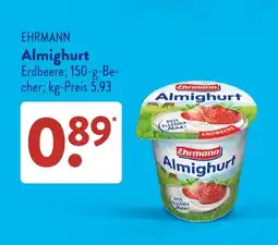 Aldi Süd EHRMANN Almighurt Erdbeere Angebot