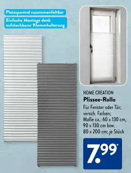 Aldi Süd HOME CREATION Plissee-Rollo Angebot