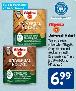Aldi Süd Alpina Universal-Holzöl Angebot