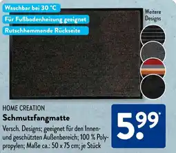 Aldi Süd HOME CREATION Schmutzfangmatte Angebot