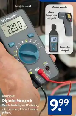Aldi Süd WORKZONE Digitales Messgerät Angebot
