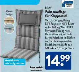 Aldi Süd BELAVI Polsterauflage für Klappsessel Angebot