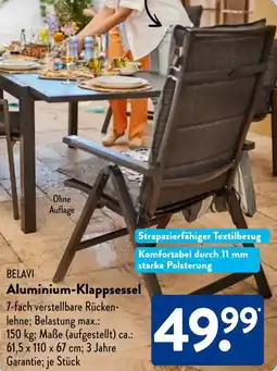 Aldi Süd BELAVI Aluminium-Klappsessel Angebot