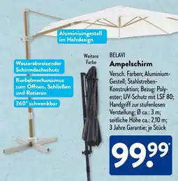 Aldi Süd BELAVI Ampelschirm Angebot