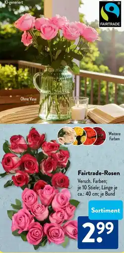 Aldi Süd Fairtrade-Rosen Angebot
