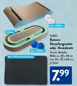 Aldi Süd ROMEO Katzen- Streufangmatte oder -Kratzbrett Angebot