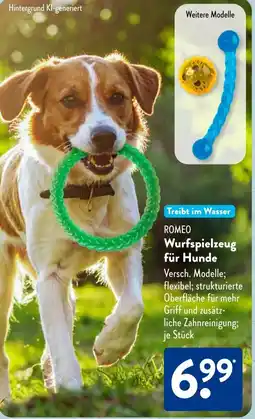 Aldi Süd ROMEO Wurfspielzeug für Hunde Angebot