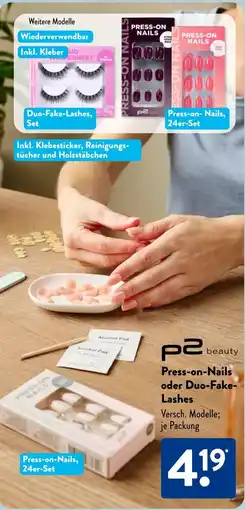 Aldi Süd PS beauty Press-on-Nails oder Duo-Fake- Lashes Angebot