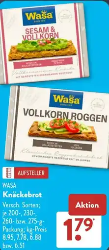 Aldi Süd WASA Knäckebrot Angebot