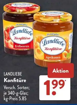 Aldi Süd LANDLIEBE Konfitüre Angebot