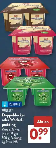 Aldi Süd MÜLLER Doppeldecker oder Wackel Pudding Angebot