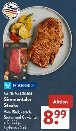 Aldi Süd MEINE METZGEREI Simmentaler Steaks Angebot