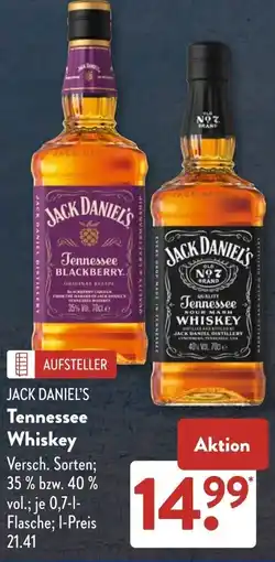 Aldi Süd JACK DANIEL'S Tennessee Whiskey Angebot