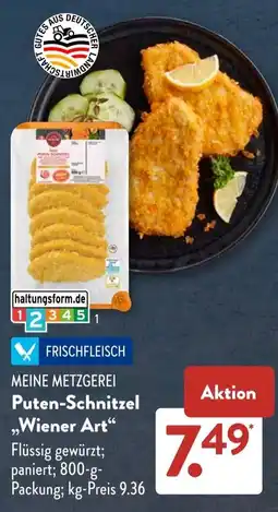 Aldi Süd MEINE METZGEREI Puten-Schnitzel ,,Wiener Art" Angebot