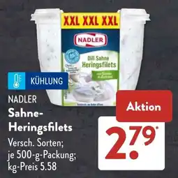 Aldi Süd NADLER Sahne Heringsfilets Angebot
