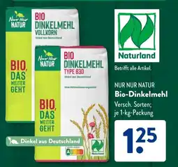Aldi Süd NUR NUR NATUR Bio-Dinkelmehl Angebot