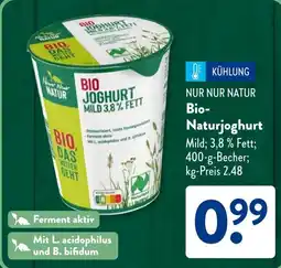 Aldi Süd NUR NUR NATUR Bio- Naturjoghurt Angebot