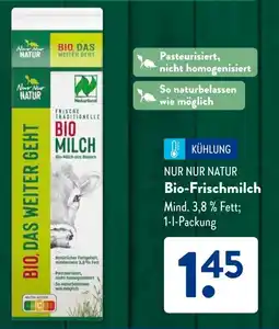 Aldi Süd NUR NUR NATUR Bio-Frischmilch Angebot