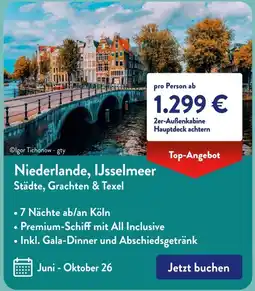 Aldi Süd Niederlande, IJsselmeer Städte, Grachten & Texel Angebot
